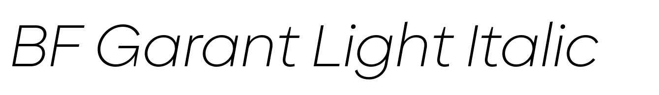 BF Garant Light Italic